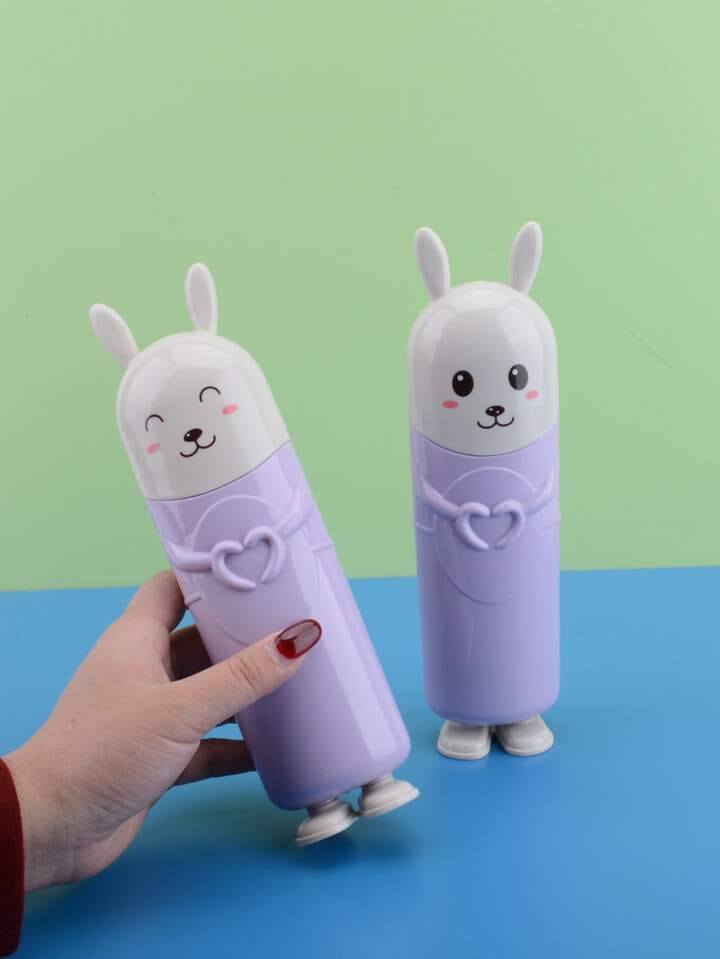 Cartoon Rabbit Travel Toothbrush Holder – Cute Portable Toothbrush Storage Case for Home & Travel