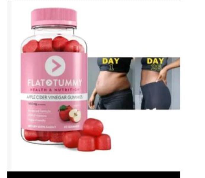 Apple Cider Vinegar  Flat Tummy Gummies Get A Flatter Waist and Tummy Slimming 60 Gummies