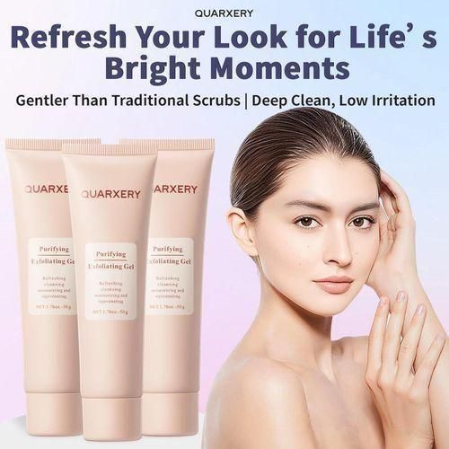 Quarxery Purifying Exfoliating Gel-Gentle for Face - Facial Peeling Gel Scrub for Face Cleans Dirt & Oils