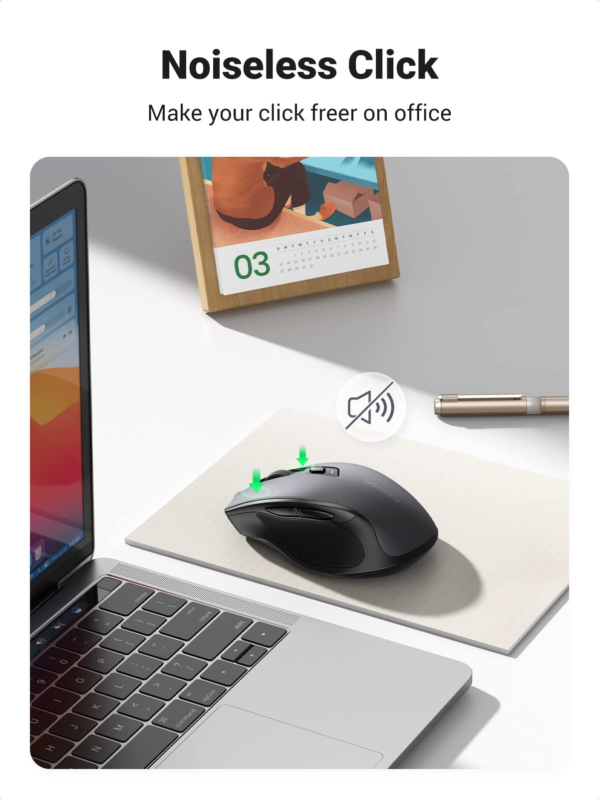 UGREEN Wireless Ergonomics Mouse with Bluetooth, Dual-Mode Freedom, Ergonomic Comfort, Precision Control, 300-Day Marathon Battery, Windows/macOS/iOS/Android/Linux