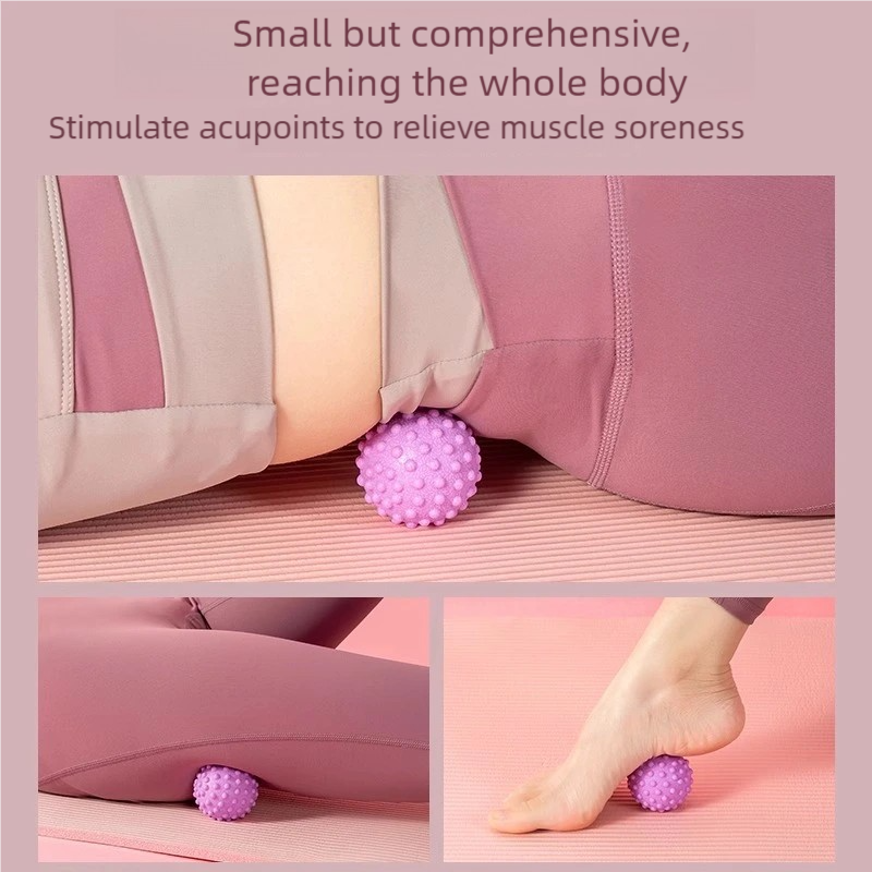 Relaxation yoga for shoulders, neck, and legs, relaxation foot massage ball, fascia ball for plantar massage, portable therapeutic massage tool for heel, arch, and plantar pain