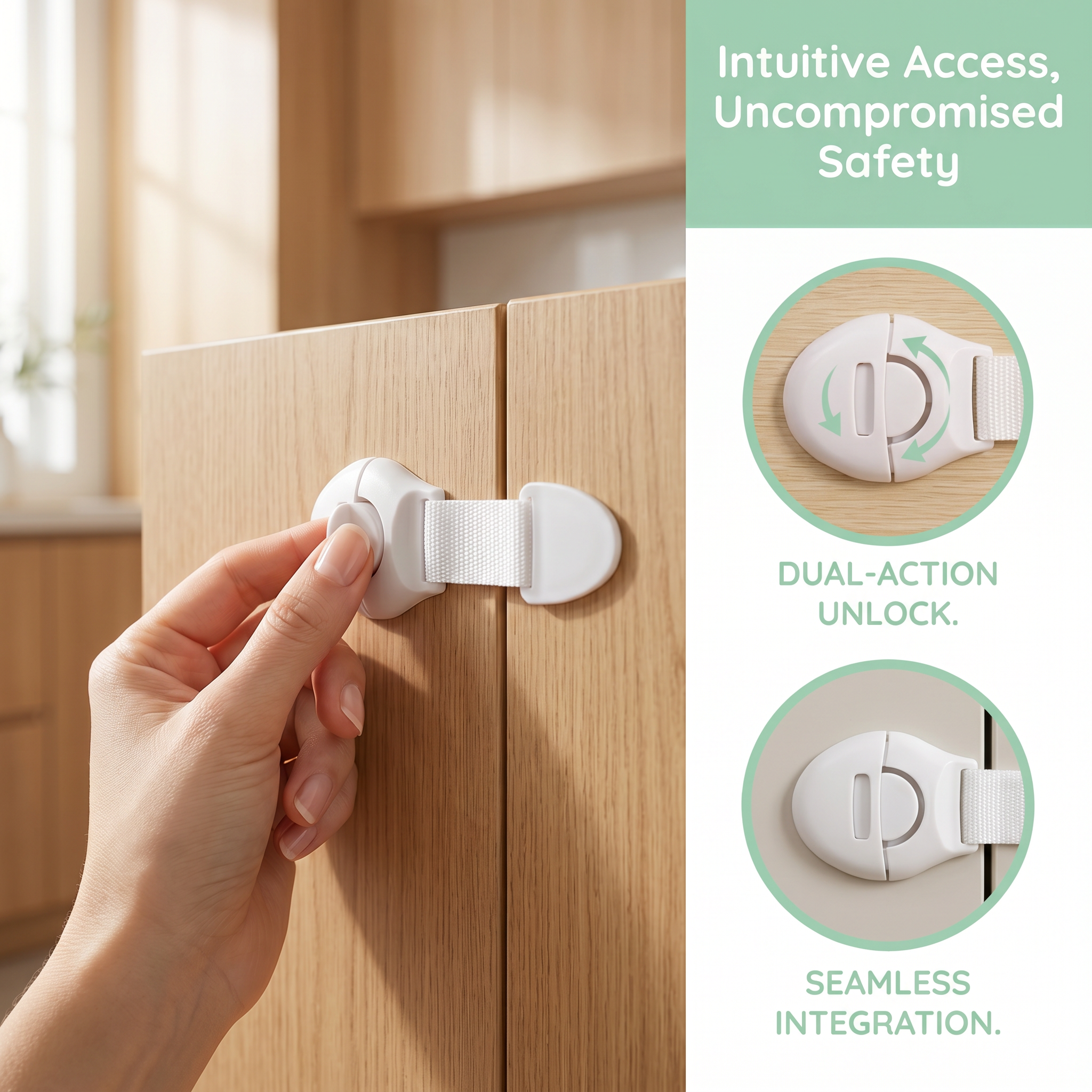 10 sets of child safety locks, suitable for cabinets, drawer anti-fridge safety locks, toilets, and webbing locks