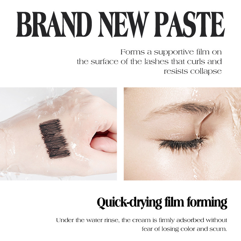 Eye black thick curling eyelash eyeliner waterproof, sweat proof, eyelash extension and curl, no stains, recommended