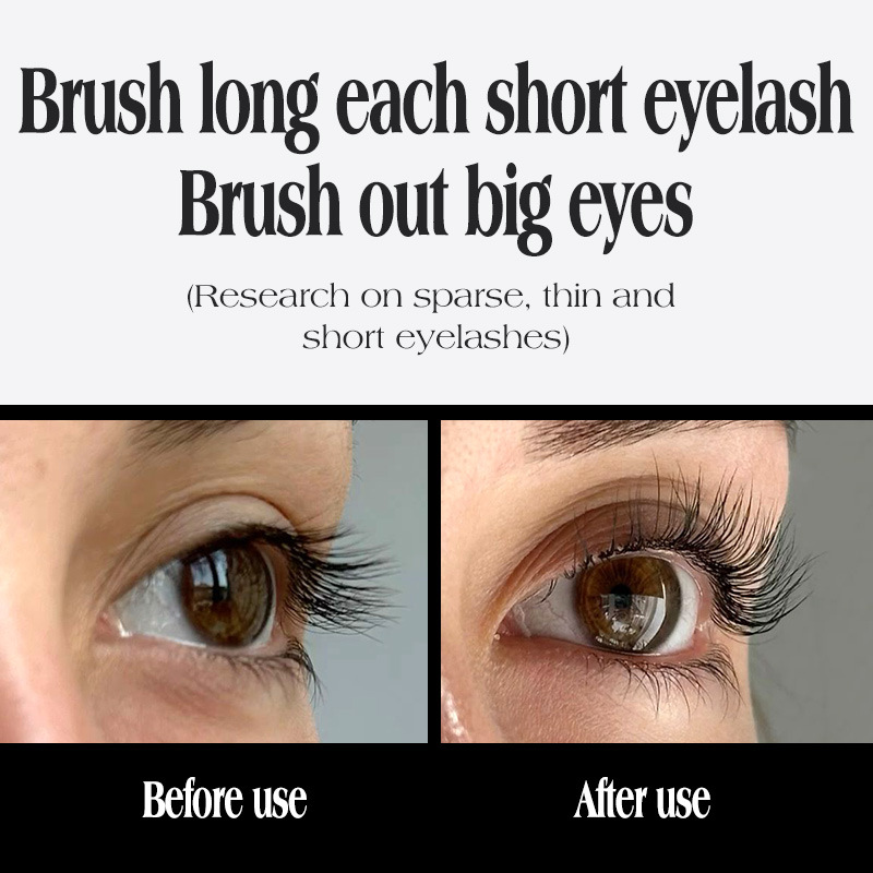Eye black thick curling eyelash eyeliner waterproof, sweat proof, eyelash extension and curl, no stains, recommended