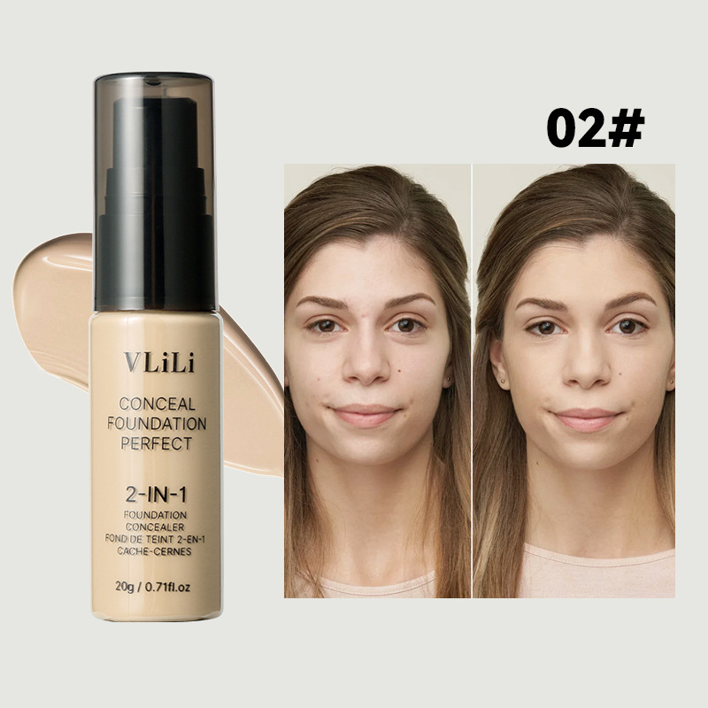 Waterproof full concealer concealer 6-color liquid foundation concealer acne mark cover black eye circles durable waterproof liquid foundation makeup view 7