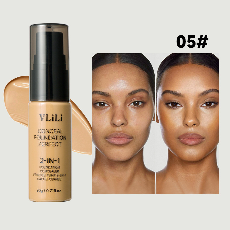 Waterproof full concealer concealer 6-color liquid foundation concealer acne mark cover black eye circles durable waterproof liquid foundation makeup view 10