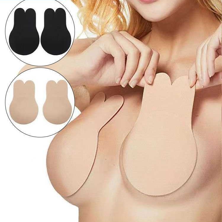 Reusable invisible chest patch, breathable silicone nipple patch, lifting rabbit ear nipple protection nipple patch