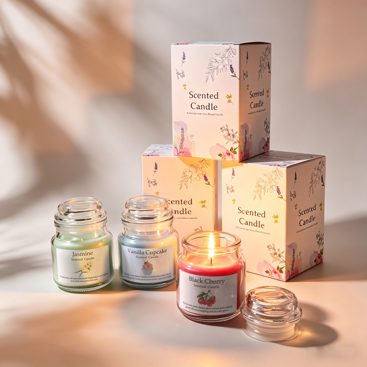 Female aromatherapy birthday gift, decorative candle with natural and long-lasting fragrance, smoke-free, stress relieving, fragrance candle gift, smokeless candle