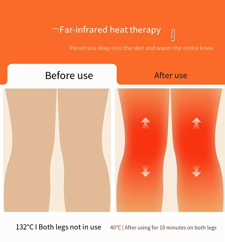 Heated Knee Massager with Vibration Therapy – Rechargeable Knee Support Wrap