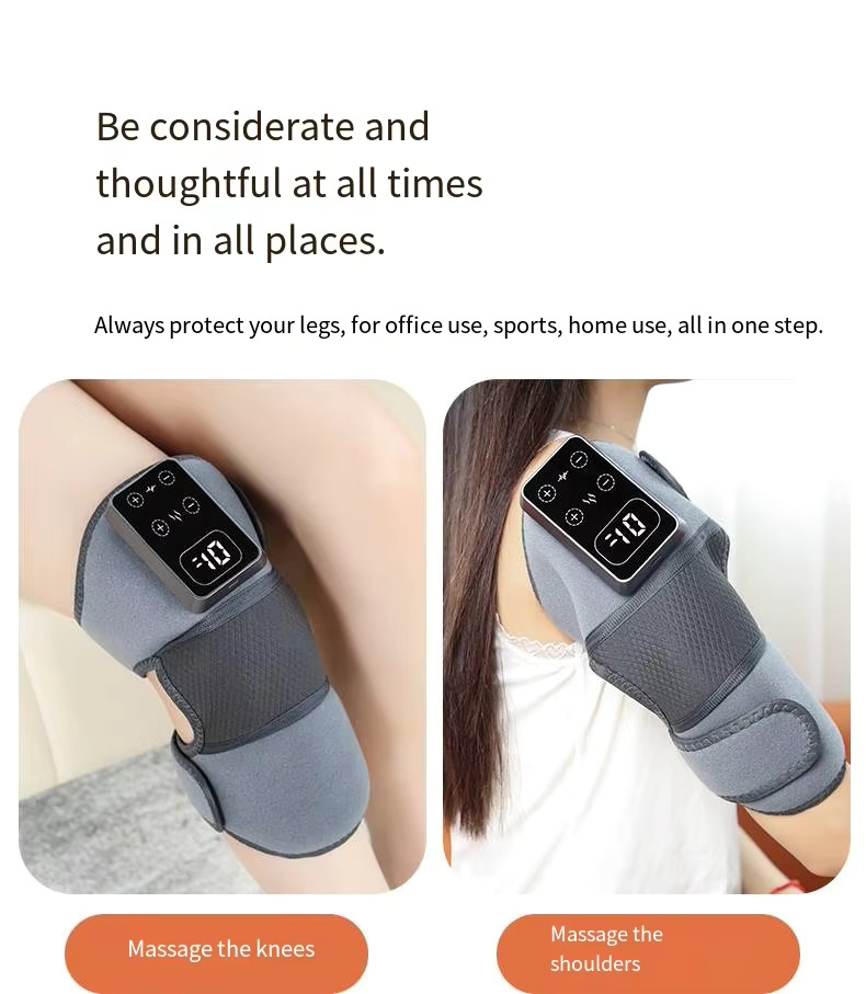 Heated Knee Massager with Vibration Therapy – Rechargeable Knee Support Wrap