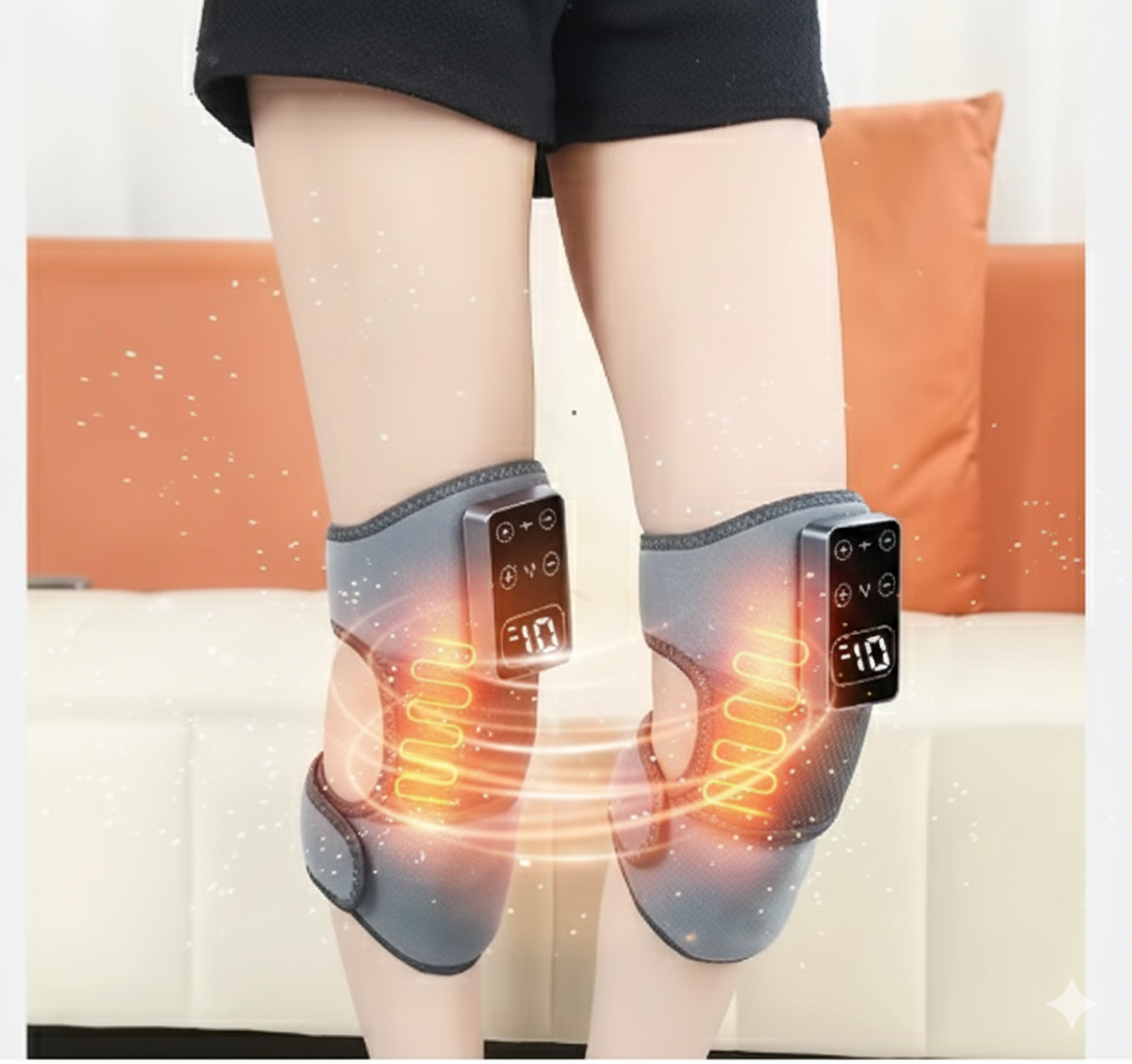Heated Knee Massager with Vibration Therapy – Rechargeable Knee Support Wrap