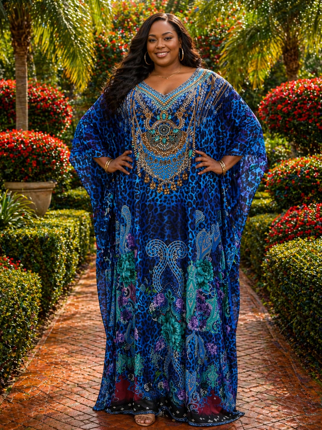 Women Elegant Dera Dress Free Size Plus Size Friendly Maxi Kaftan Stylish Modest Wear Comfortable Loose Fit Soft Breathable Fabric Casual Occasion Outfit