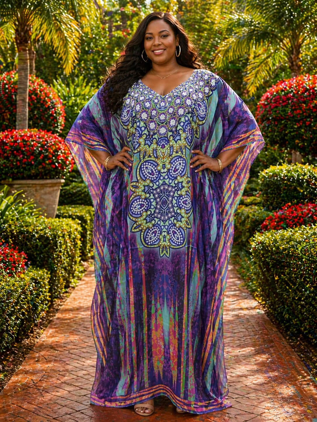 Women Elegant Dera Dress Free Size Plus Size Friendly Maxi Kaftan Stylish Modest Wear Comfortable Loose Fit Soft Breathable Fabric Casual Occasion Outfit