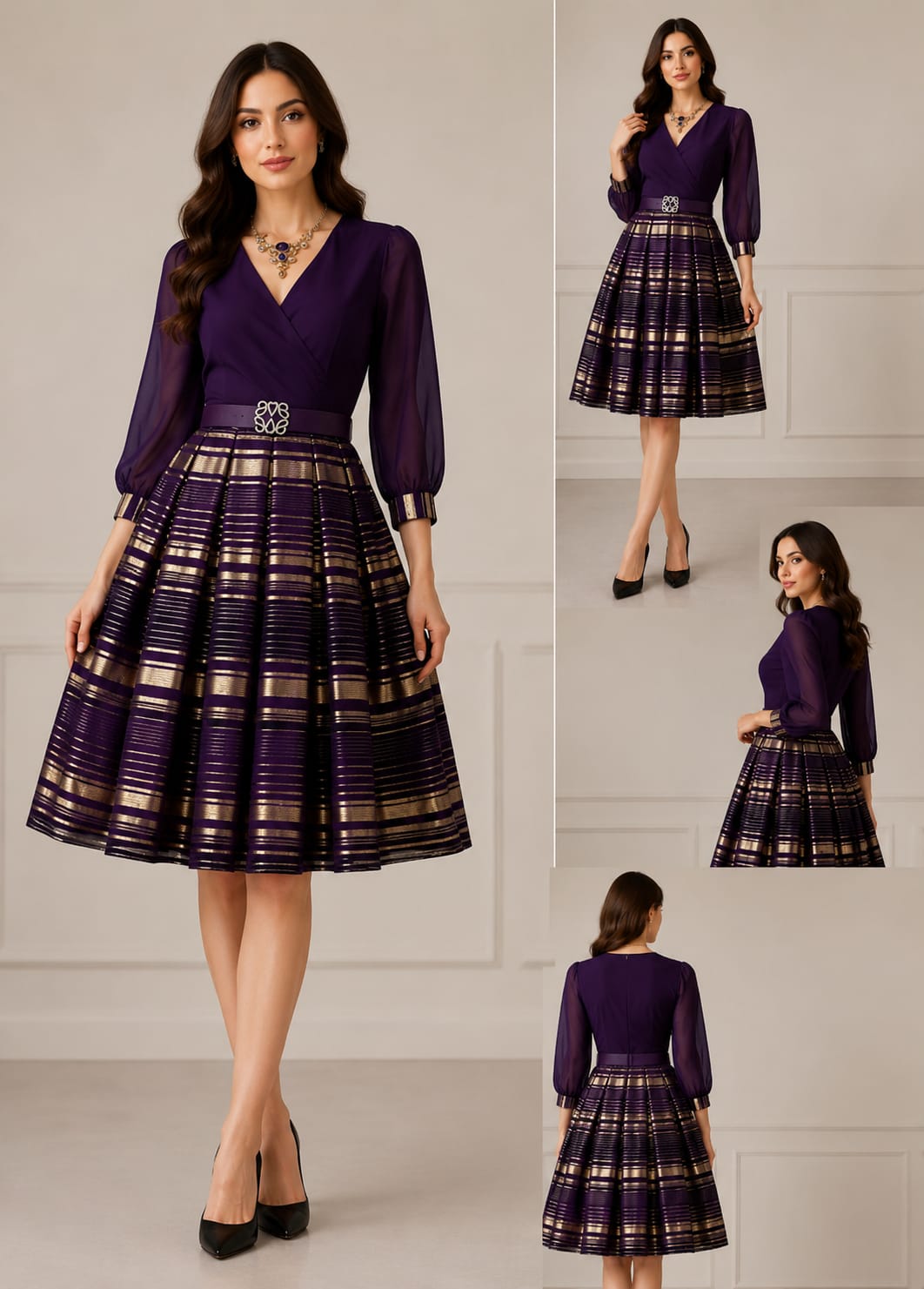 Women Skater Dress Good Quality Casual Elegant Flared Dress for Ladies M–3XL Comfortable Soft Stylish Everyday Fashion Outfit for Parties Office Casual Wear and Daily Use