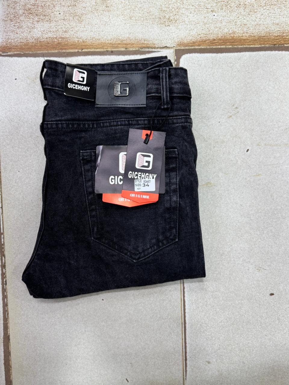 Men Quality Denim Trousers Hard Jeans Size 30–38 Durable Casual Slim Fit Straight Leg Denim Pants Comfortable Stylish Everyday Fashion Wear for Men