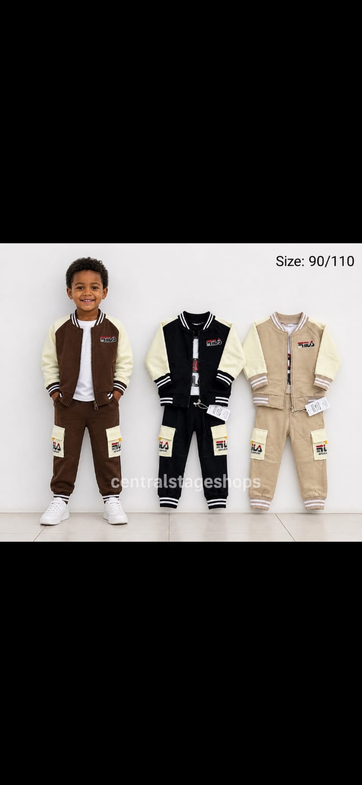 Kids 3 Piece Tracksuit Set Boys Girls Hoodie T Shirt Jogger Pants Warm Comfortable Soft Fabric Casual Sportswear Outfit Durable Ages 3 to 5 Years