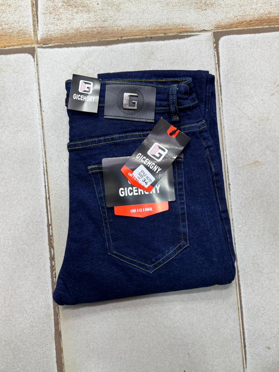 Men Quality Denim Trousers Hard Jeans Size 30–38 Durable Casual Slim Fit Straight Leg Denim Pants Comfortable Stylish Everyday Fashion Wear for Men