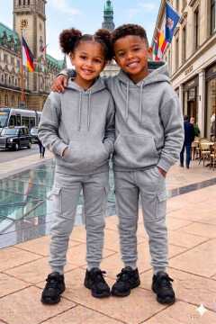 Kids Warm Tracksuit Set Hoodie and Matching Sweatpants Comfortable Children Sportswear Outfit Soft Casual Wear for Boys and Girls Everyday Fashion Ages 3 to 12 Years