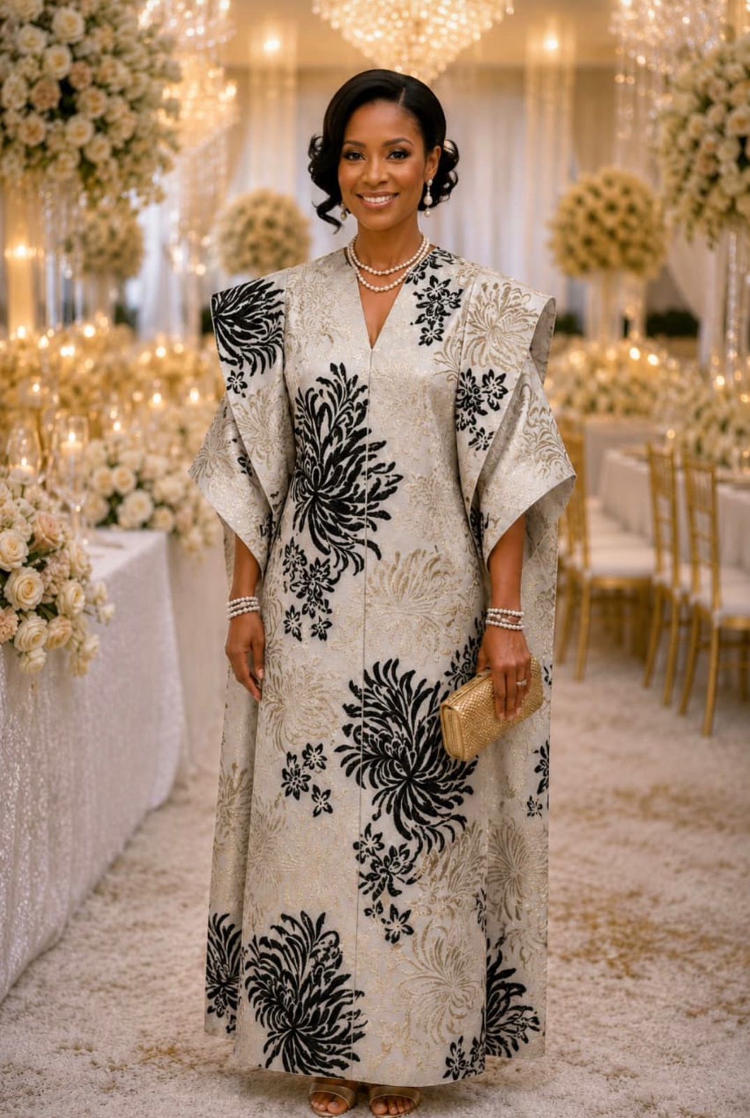 Women Elegant Kaftan Dera Dress Luxury Maxi Gown Free Flowing Fashion Outfit Stylish Modest Wear Comfortable Rich Classy Look for Parties Events and Special Occasions