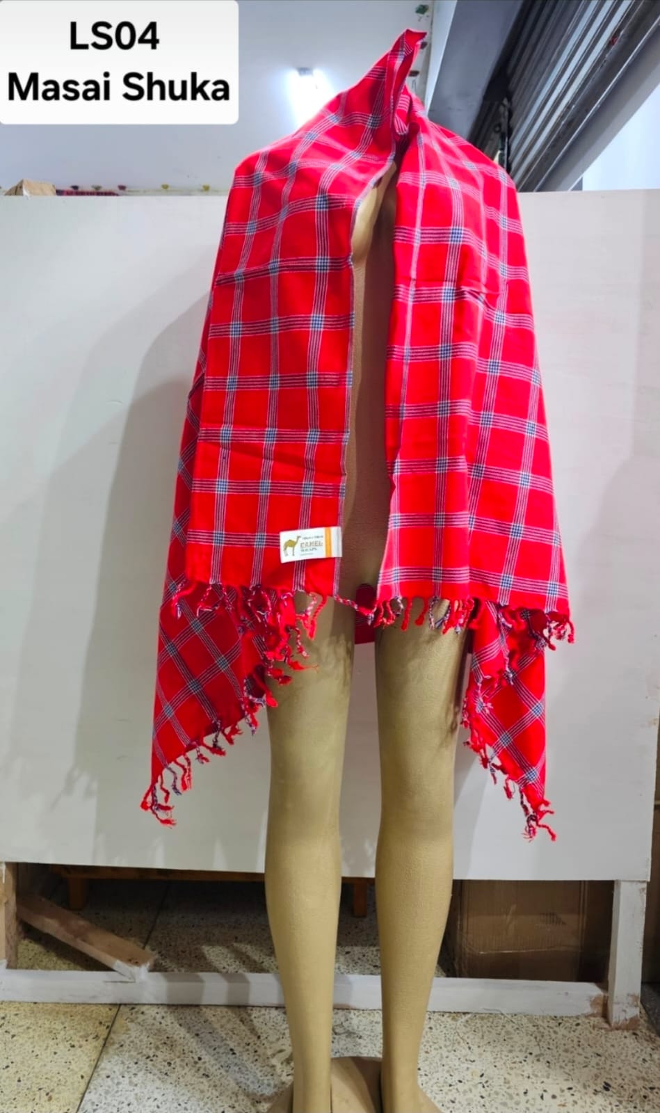 Authentic Kenyan Masai Shuka – Premium Traditional Plaid Checked Blanket & Cultural Body Wrap.