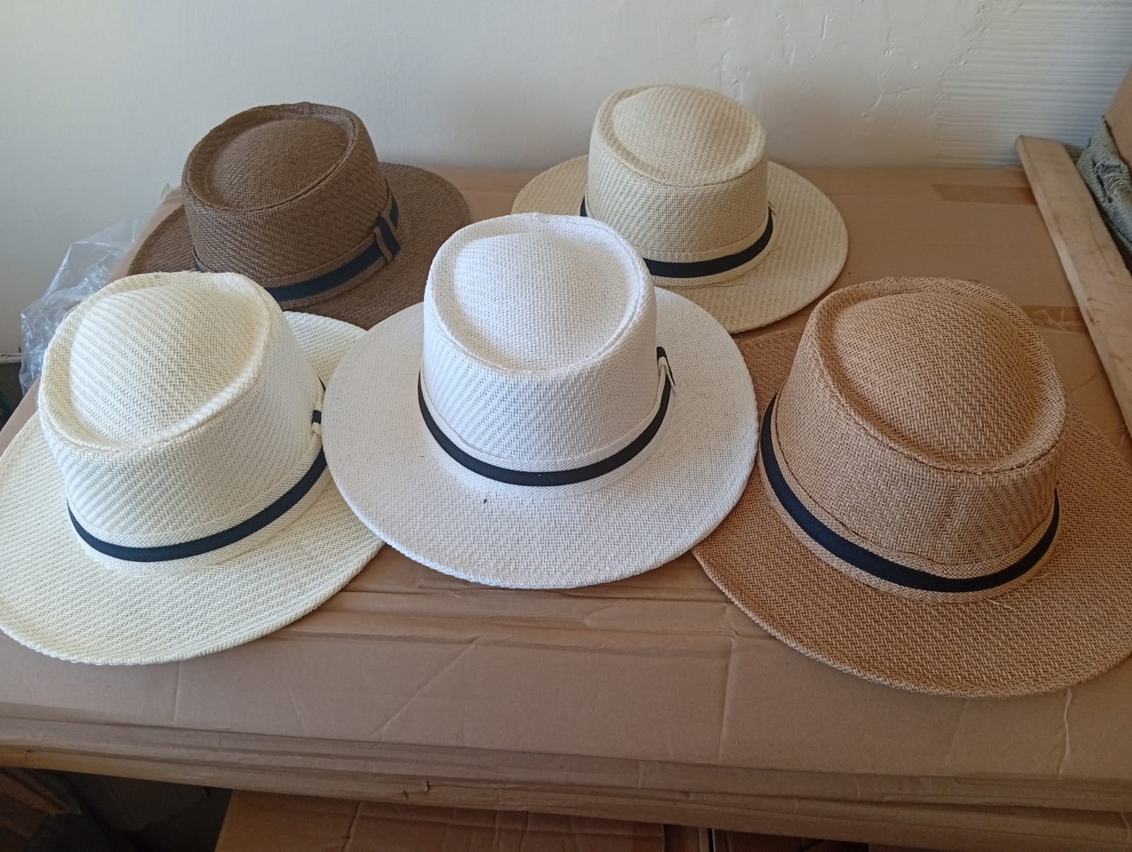 Unisex straw Panama fedora hats