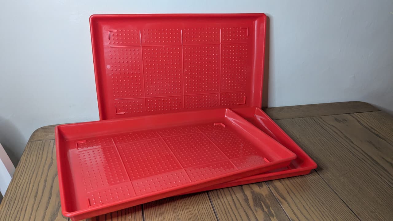 Strong rectangle Chick Feeding Trays. Feeding Plate for Poultry. Chicken Feeder Poultry Farming Equipment | Chick Feeder