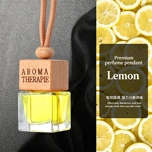 Car Hanging Air Freshener, Long Lasting Natural Scent Perfume for Car Interior Wooden Lid Car Air Freshener, Natural Plant Essential Oil Scent Perfume for Auto & Home
