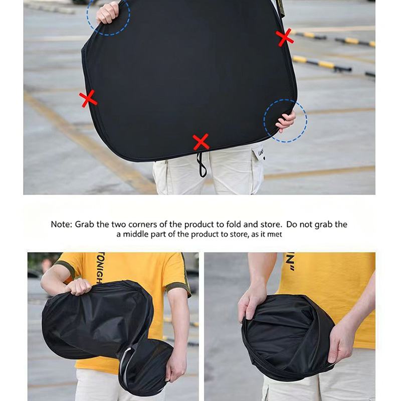 Car Windshield Sunshade, Foldable UV Protection Front Window Sun Visor, Blocks Sunlight & Heat, Protects Interior, Fits Most Vehicles