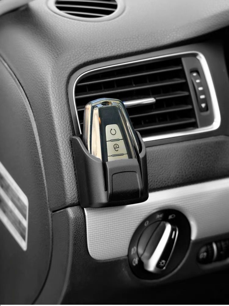 Car Key Organizer Storage Box, Self-Adhesive Mini Car Console Pocket Holder for Key, Card, Coin, Multifunctional Interior Accessories