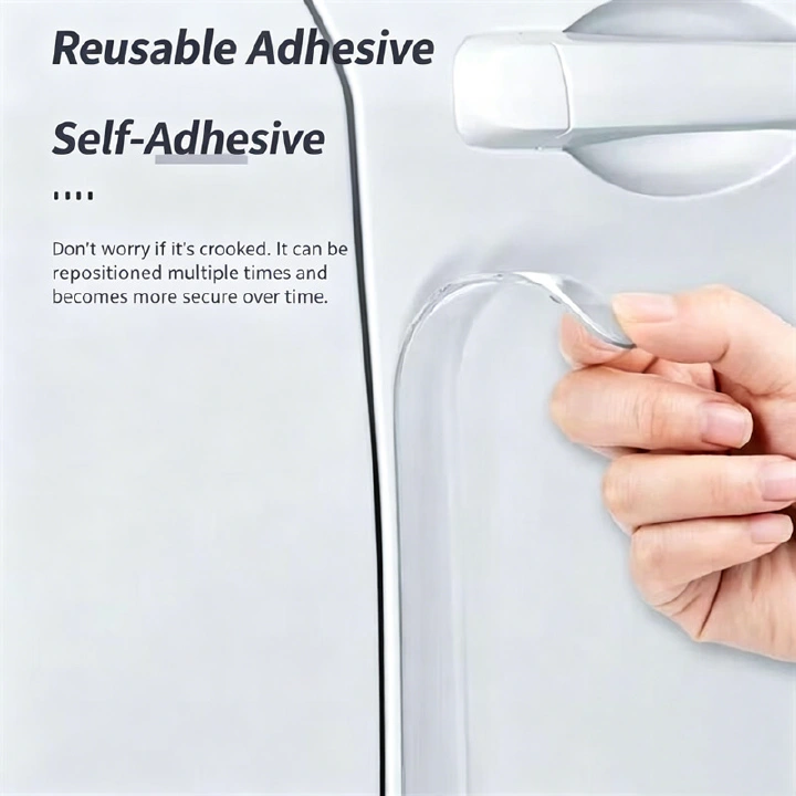 Invisible Car Door Anti-Collision Strips, Door Edge Protection to Prevent Bumps and Scratches, Rearview Mirror Protective Adhesive Strips,  Universal Fit