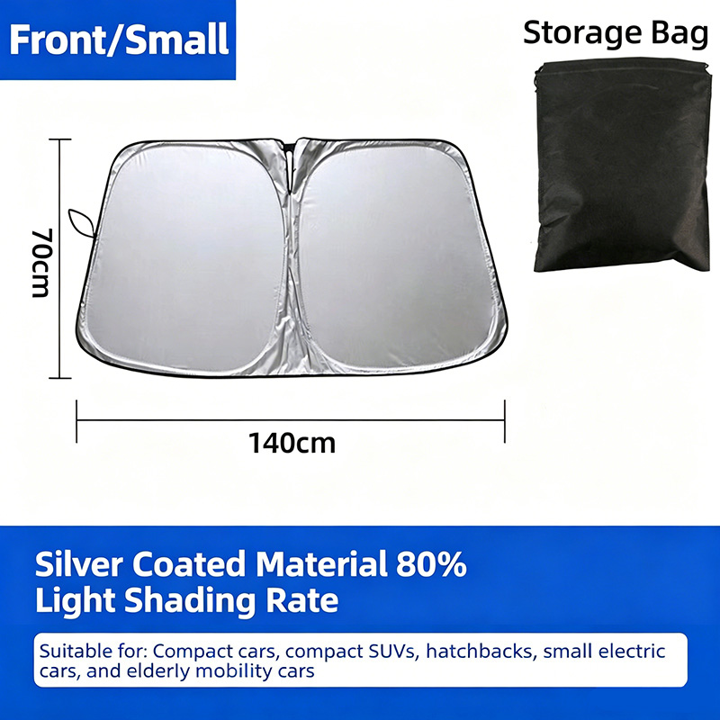 Car Windshield Sunshade, Foldable UV Protection Front Window Sun Visor, Blocks Sunlight & Heat, Protects Interior, Fits Most Vehicles