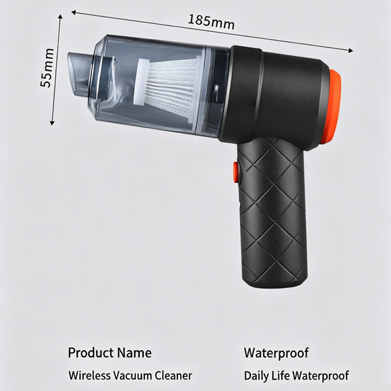 Wireless Handheld Car Vacuum Cleaner, 120W Powerful Suction, Rechargeable, Wet & Dry Use for Car and Home Cleaning
