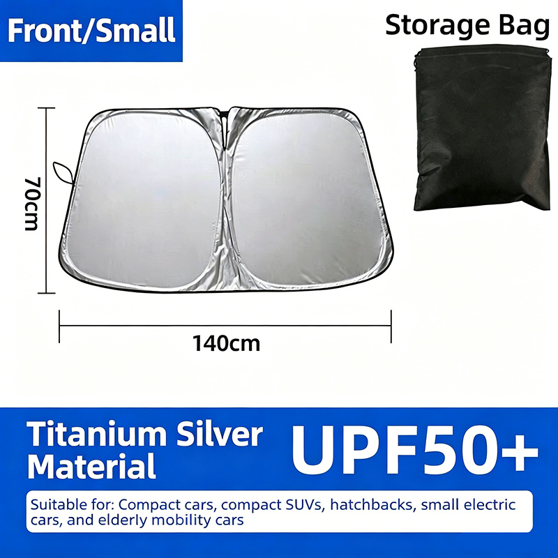 Car Windshield Sunshade, Foldable UV Protection Front Window Sun Visor, Blocks Sunlight & Heat, Protects Interior, Fits Most Vehicles