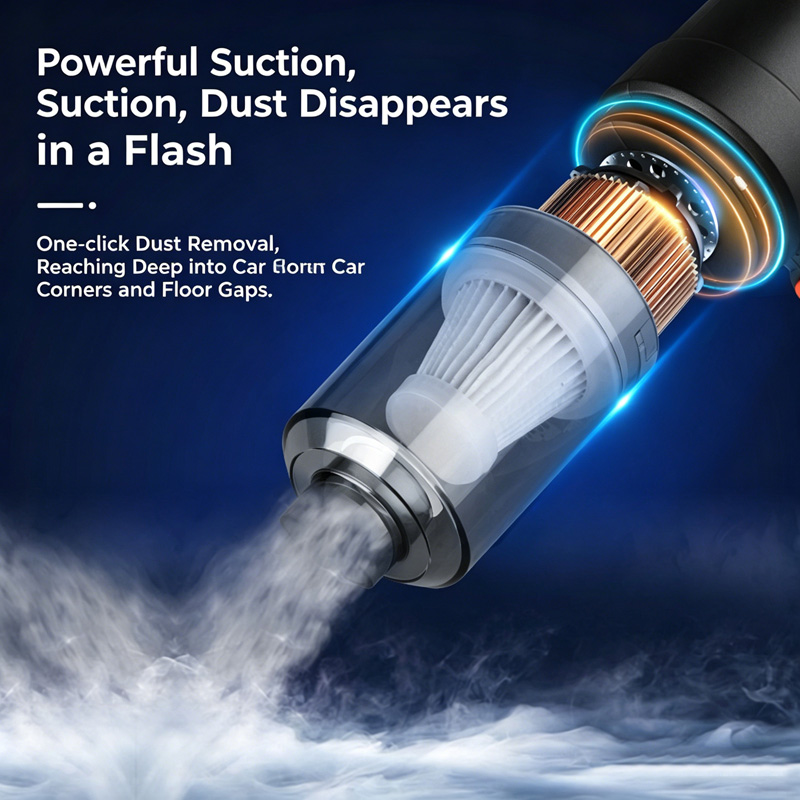 Wireless Handheld Car Vacuum Cleaner, 120W Powerful Suction, Rechargeable, Wet & Dry Use for Car and Home Cleaning