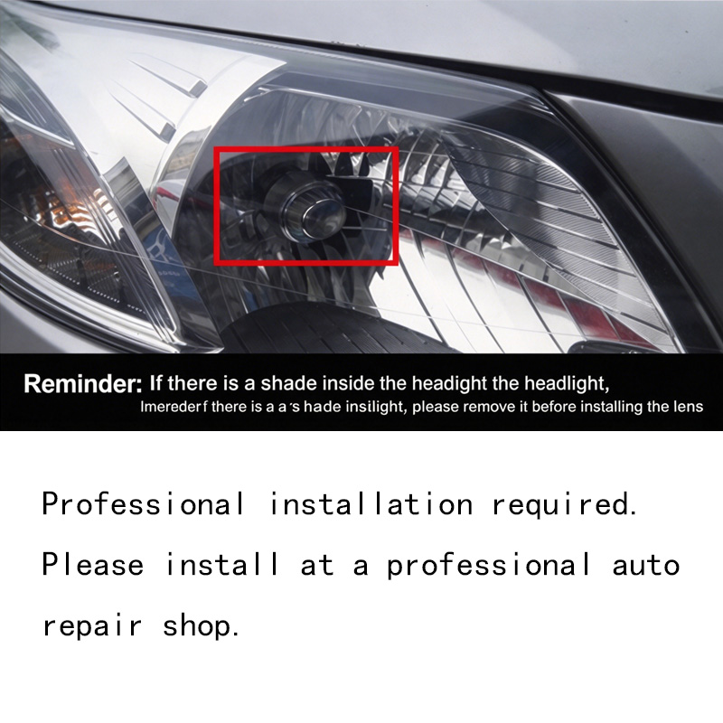 H4 Bi-Xenon Projector Lens LED Headlight Bulb, Super Bright 6000K Fish Eye Hi/Low Beam Lamp, Plug & Play 12V Auto Headlamp for Car Motorcycle Motorbike, High Luminous, Only Fits H4 Socket