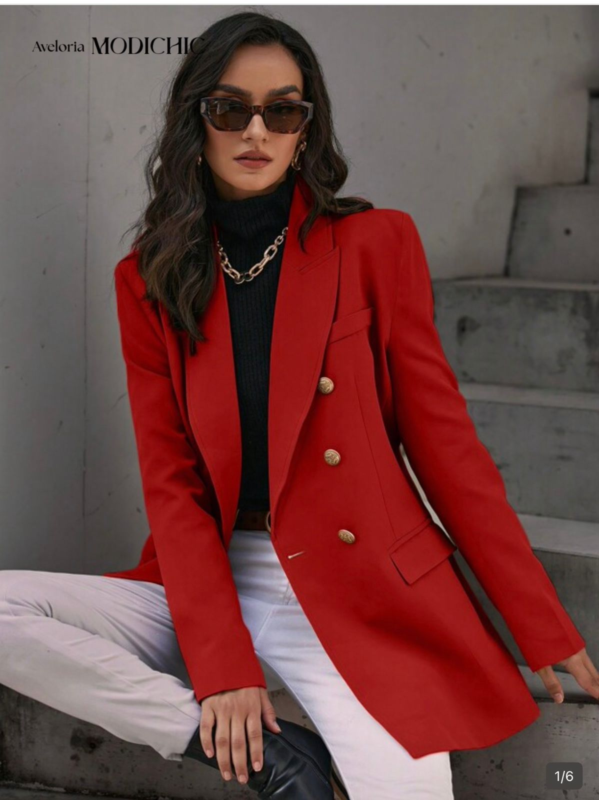 Double breasted Camilla long version blazer.
