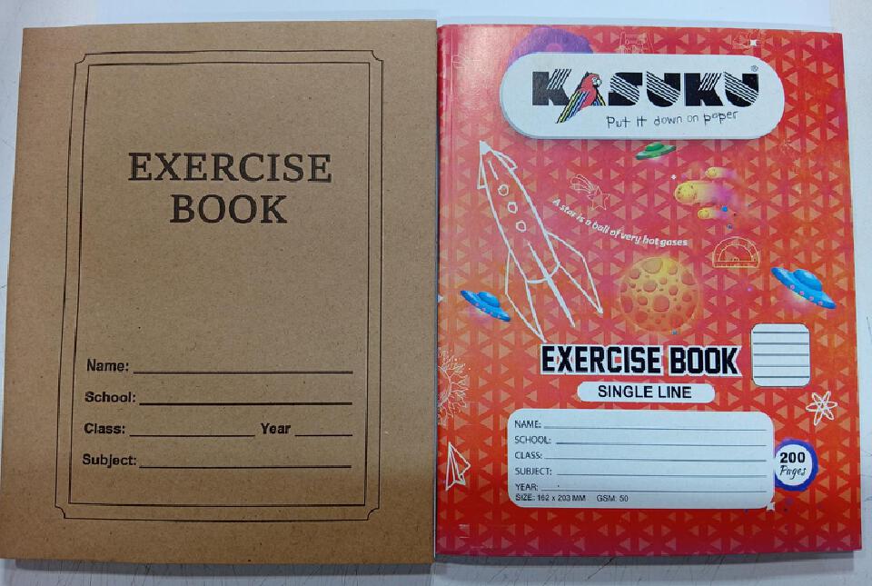 Brown branded quality covers for exercise books....makes the book appealing and last longer.