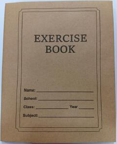 Brown branded quality covers for exercise books....makes the book appealing and last longer.
