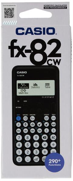 Original Casio fx 82 cw scientific calculator latest edition / Engineering and statistics calculator with spreadsheet & math box functions and more than 290 functions.