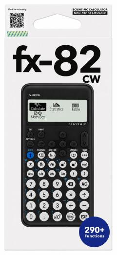 Original Casio fx 82 cw scientific calculator latest edition / Engineering and statistics calculator with spreadsheet & math box functions and more than 290 functions.