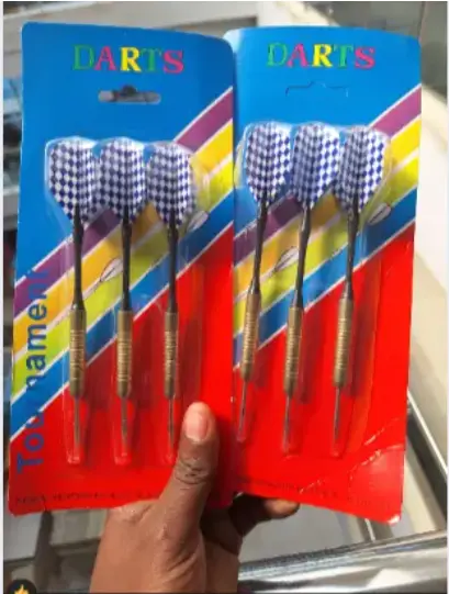 Steel Tip Darts Set for Dartboard – 3 Pieces Precision Throwing Darts with Non-Slip Grip Take your dart game to the next level with this Steel Tip Darts Set, designed for accuracy and balance.