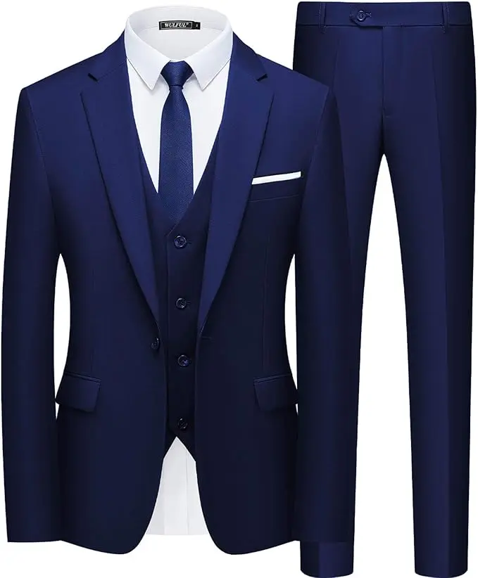 Mens Business Suits, Official Formal Wear, Elegant Tailored Blazer and Trousers Set, Premium Fabric, Comfortable Fit, Modern Slim Design, Perfect for Office Meetings, Corporate Events and Smart