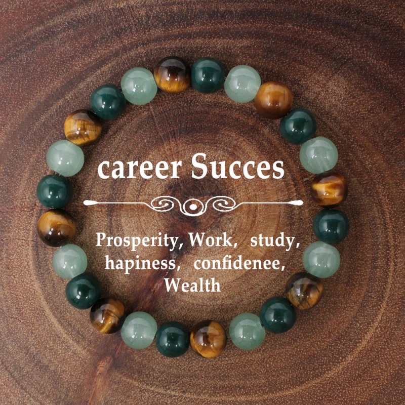 Luxury Fashion Hot Selling Bestseller New Chinese Style Bracelet Natural Citrine Aventurine & Malachite Energy Crystal Beaded Bracelet Lucky Wealth Stress Relief Gem Jewelry Unisex