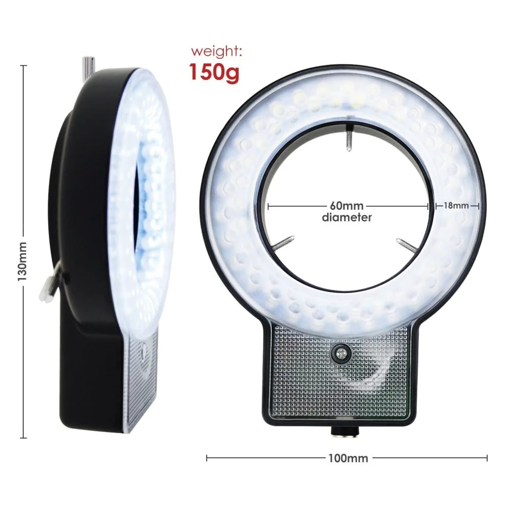 Kaisi K-D072J LED Microscope Ring Light 72 LED Adjustable Illuminator Lamp for Stereo Microscope PCB Soldering Repair