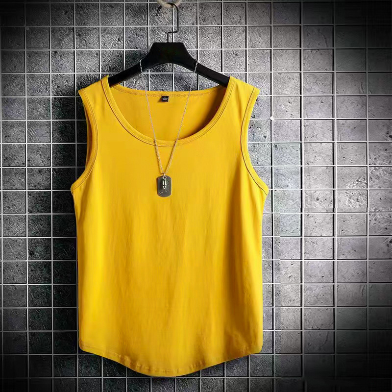 1 pc Men's vest, pure cotton, sports and fitness, sleeveless T-shirt, large size, extra-large, outer wear, waistcoat