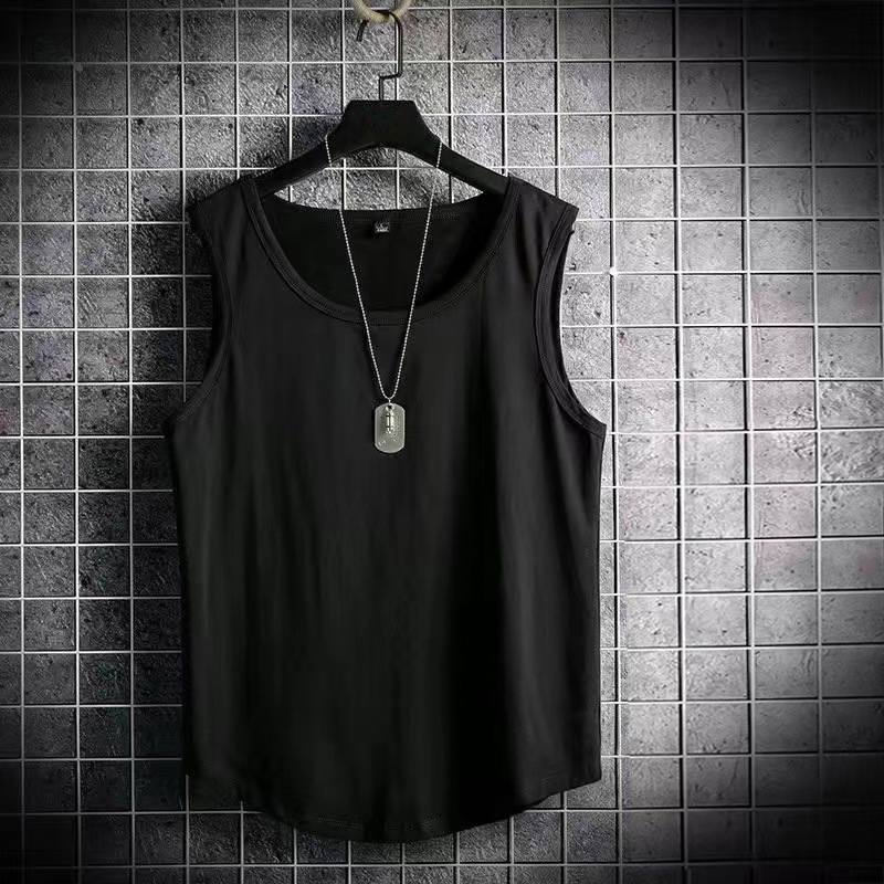 1 pc Men's vest, pure cotton, sports and fitness, sleeveless T-shirt, large size, extra-large, outer wear, waistcoat