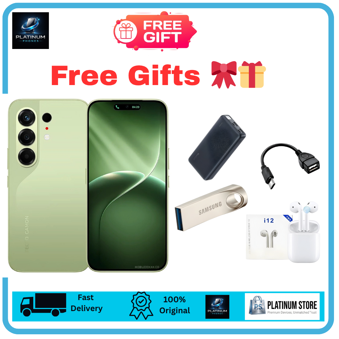 [Anniversary Offer] TECNO Camon 50 256GB+16(8+8)GB 6.78" 144Hz AMOLED Display 50MP+8MP Rear Camera 6150mAh Battery 45W Fast Charging Under-Display Fingerprint IP68/69K Smart TECNO AI Smartphone