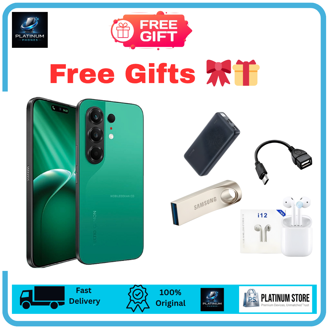 [Anniversary Offer] TECNO Camon 50 256GB+16(8+8)GB 6.78" 144Hz AMOLED Display 50MP+8MP Rear Camera 6150mAh Battery 45W Fast Charging Under-Display Fingerprint IP68/69K Smart TECNO AI Smartphone