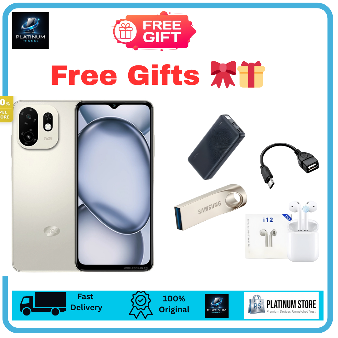 [Anniversary Sale] itel A100C 64GB+6(3+3)GB 6.6" IPS LCD 90Hz Display 8MP Camera Dual SIM 5000mAh Battery Fast Charging Drop Resistant Fingerprint Unlock Android 15 Smartphone itel A100 C
