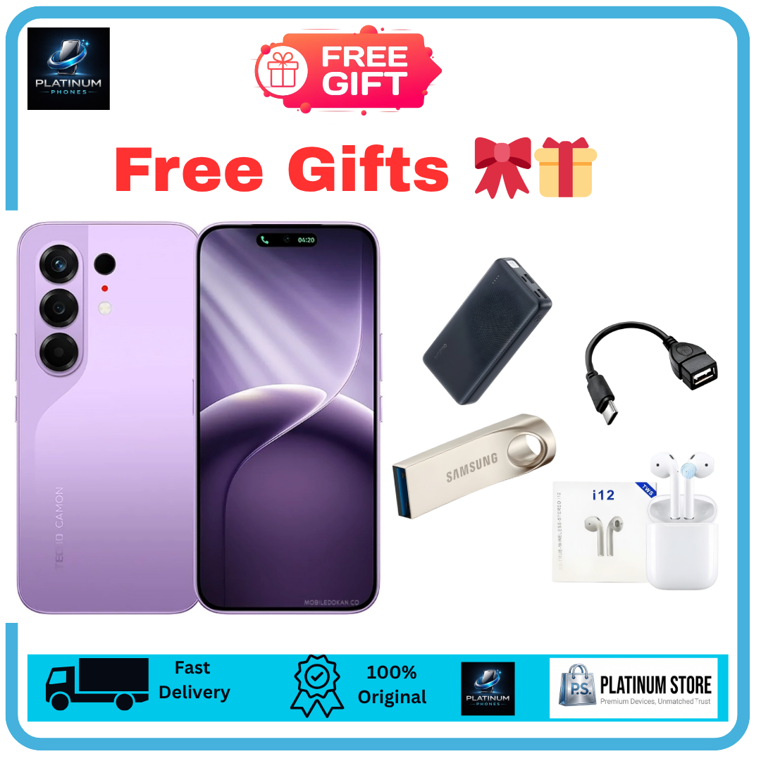 [Anniversary Offer] TECNO Camon 50 256GB+16(8+8)GB 6.78" 144Hz AMOLED Display 50MP+8MP Rear Camera 6150mAh Battery 45W Fast Charging Under-Display Fingerprint IP68/69K Smart TECNO AI Smartphone